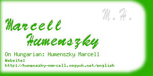 marcell humenszky business card